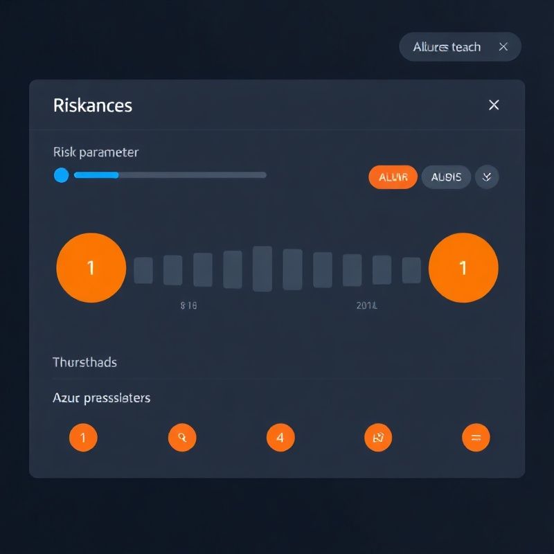 Panel de control de riesgo con umbrales y alertas